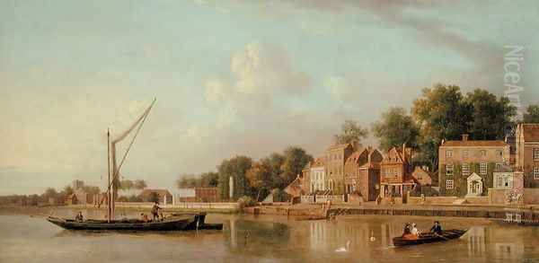 The Thames at Twickenham, c.1760 Oil Painting by Samuel Scott