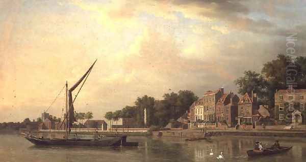 The Thames at Twickenham Oil Painting by Samuel Scott