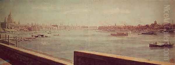 View of the Thames, London Oil Painting by Samuel Scott