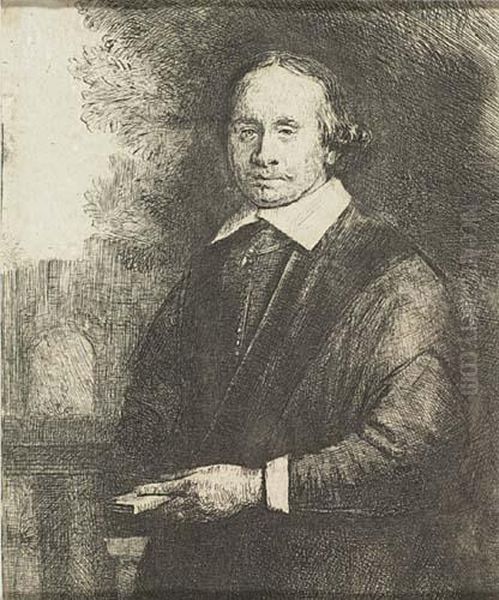 Jan Antonides Van Der Linden, Physician<</b> Oil Painting by Rembrandt Van Rijn