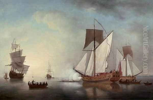 Departure from England of Francis, Duke of Lorraine, 1731 Oil Painting by Samuel Scott