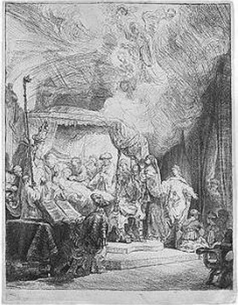 The Death Of The Virgin (b., Holl.99; H.161; Bb.39-a) Oil Painting by Rembrandt Van Rijn