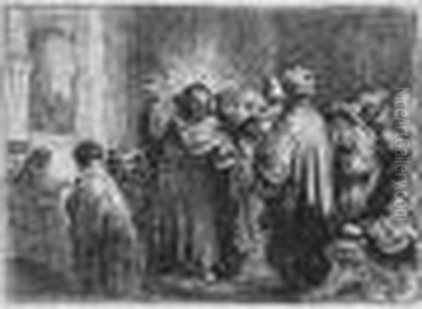 The Tribute Money (b., Holl. 68; H.124; Bb. 35-2) Oil Painting by Rembrandt Van Rijn