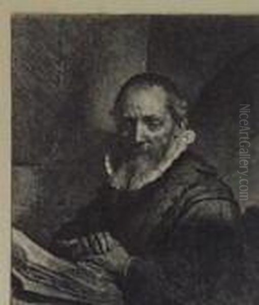 Jan Cornelius Sylvius, Preacher Oil Painting by Rembrandt Van Rijn