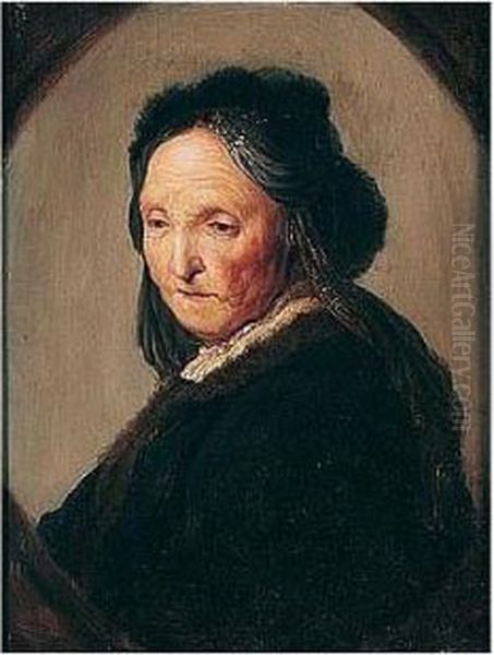 Portrait Of An Old Lady, Thought To Be Rembrandt's Mother Oil Painting by Rembrandt Van Rijn