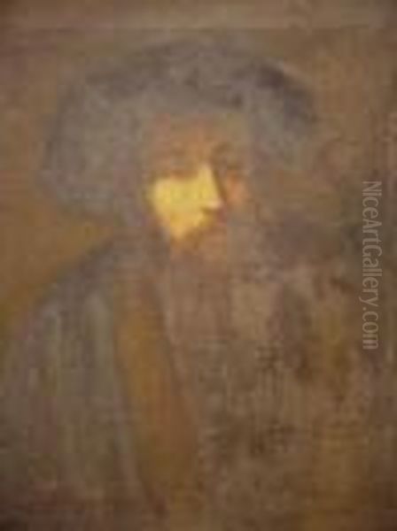 Portrait Of A Rabbi Oil Painting by Rembrandt Van Rijn