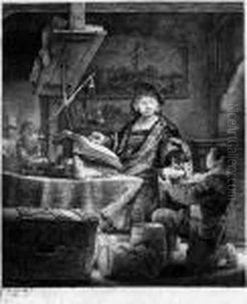 Jan Uytenbogaert, 'the Goldweigher' Oil Painting by Rembrandt Van Rijn