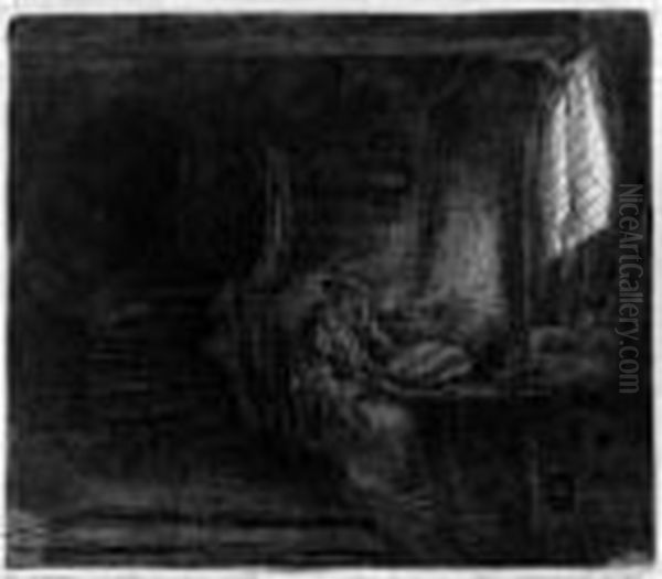 Saint Jerome In A Dark Chamber Oil Painting by Rembrandt Van Rijn