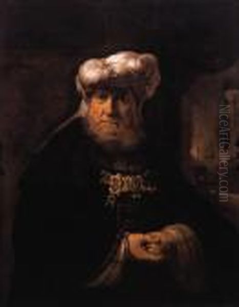 A Man In Oriental Dress Oil Painting by Rembrandt Van Rijn