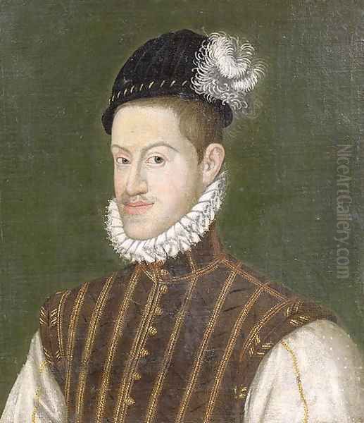 Portrait of Emperor Rudolf II 1552-1612 before 1576 Oil Painting by Alonso Sanchez Coello