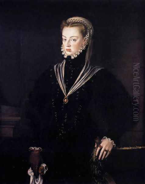 Dona Juana, Princess of Portugal Oil Painting by Alonso Sanchez Coello