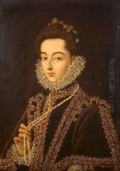 Portrait of the Infanta Catalina Micaela Oil Painting by Alonso Sanchez Coello