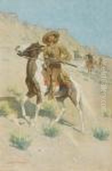 The Scout Oil Painting by Frederic Remington