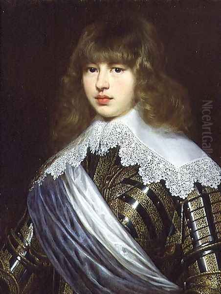 Portrait of Prince Waldemar Christian of Denmark 1603-47 Oil Painting by Justus Sustermans