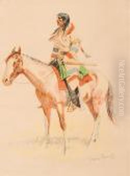 Buckskin Series Oil Painting by Frederic Remington