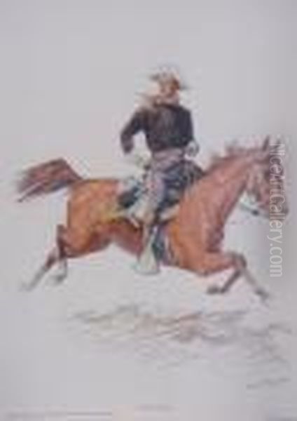 Portraits Of The Old West... Oil Painting by Frederic Remington