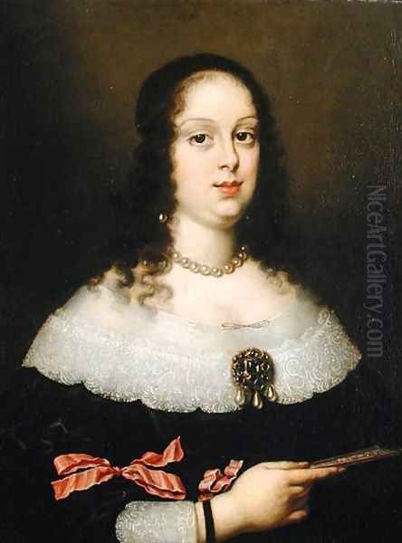 Portrait of Vittoria della Rovere 1622-95, Grand Duchess of Tuscany Oil Painting by Justus Sustermans