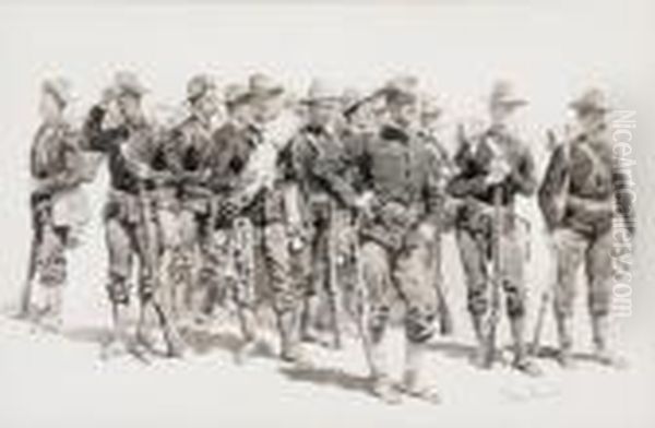 Detachment Of The Fifteenth Infantry Oil Painting by Frederic Remington