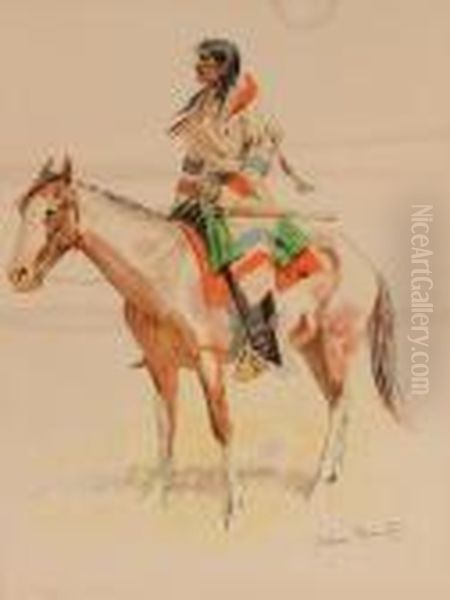 Half-breed Oil Painting by Frederic Remington