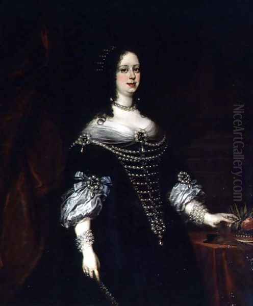 Portrait of Vittoria delle Rovere, Grand Duchess of Tuscany, c.1655 Oil Painting by Justus Sustermans