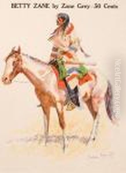 A Breed Oil Painting by Frederic Remington