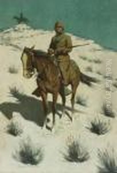 The Cossack Post Oil Painting by Frederic Remington