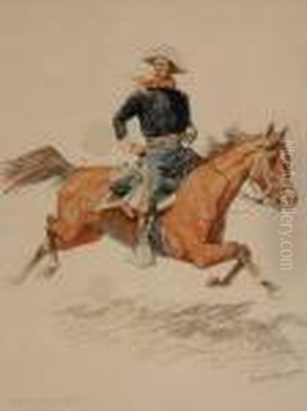 The Cavalry Officer Oil Painting by Frederic Remington