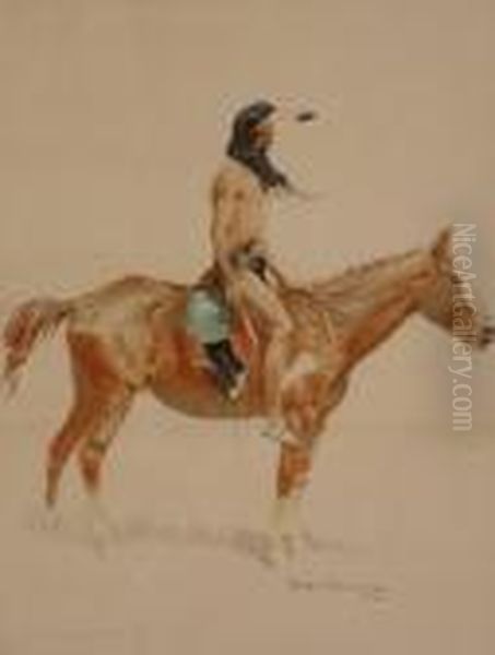 The Cheyenne Buck Oil Painting by Frederic Remington