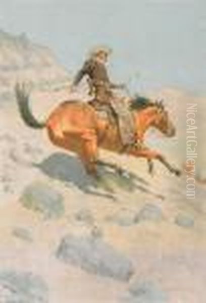 Title: The Half Breed Oil Painting by Frederic Remington