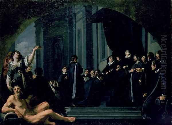 The Senators of Florence Swearing Allegiance to the Grand Duke of Tuscany Oil Painting by Justus Sustermans