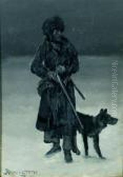 The French Canadian Trapper Oil Painting by Frederic Remington