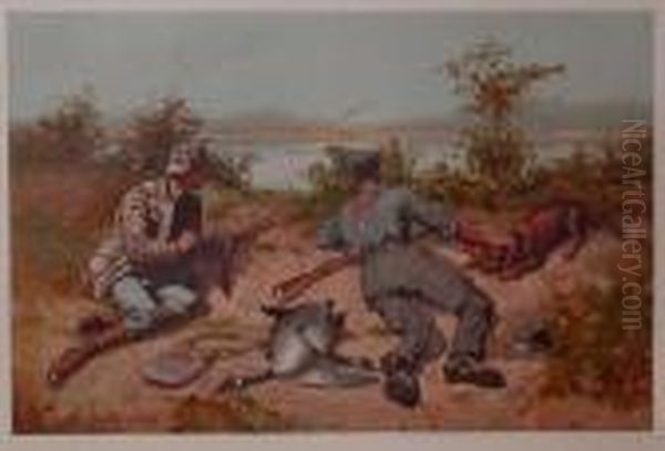 [goose Hunting] Oil Painting by Frederic Remington