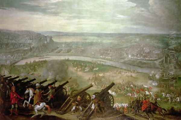 Suliemans siege of Vienna in 1529 Oil Painting by Pieter Snayers