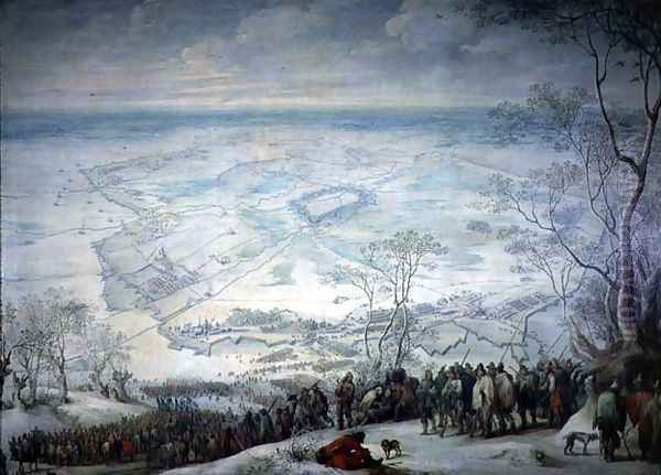 Troops at the Siege of Aire Sur La Lys, 1658 Oil Painting by Pieter Snayers