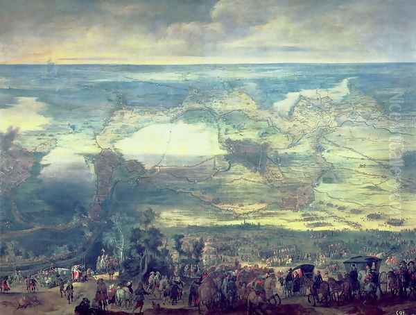 The Infanta Isabella Clara Eugenia at the Siege of Breda of 1624 Oil Painting by Pieter Snayers