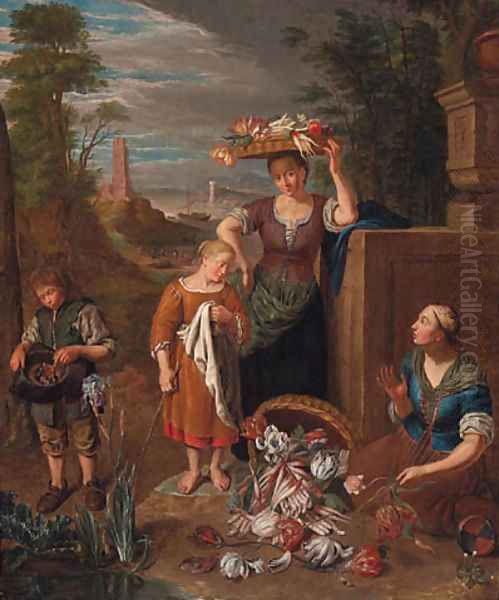 An allegory of the month of August Oil Painting by Pieter Snayers