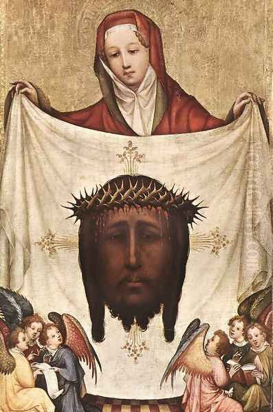 St. Veronica with the Holy Kerchief c. 1420 Oil Painting by Master of Saint Veronica