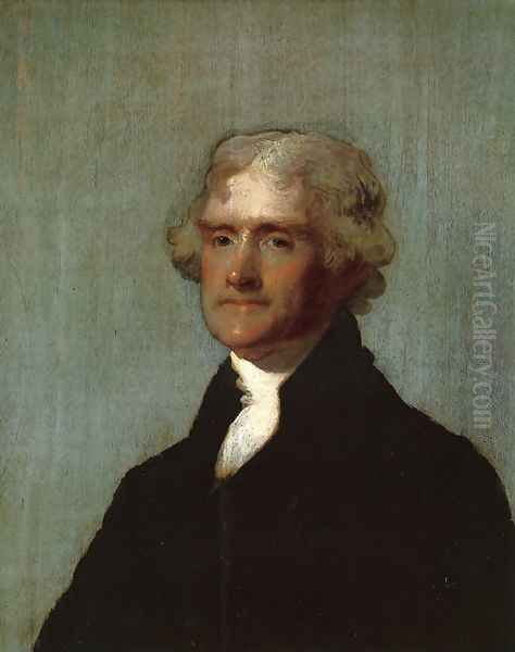 Thomas Jefferson (The Edgehill Portrait) Oil Painting by Gilbert Stuart