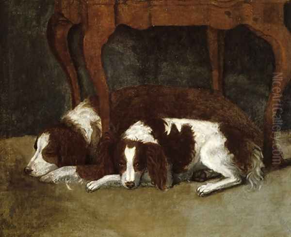 The Hunter Dogs Oil Painting by Gilbert Stuart