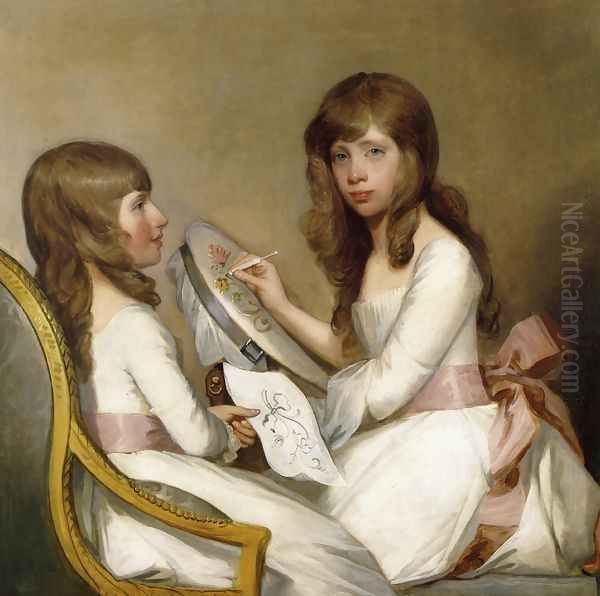 Anna Dorothea Foster and Charlotte Anna Dick Oil Painting by Gilbert Stuart