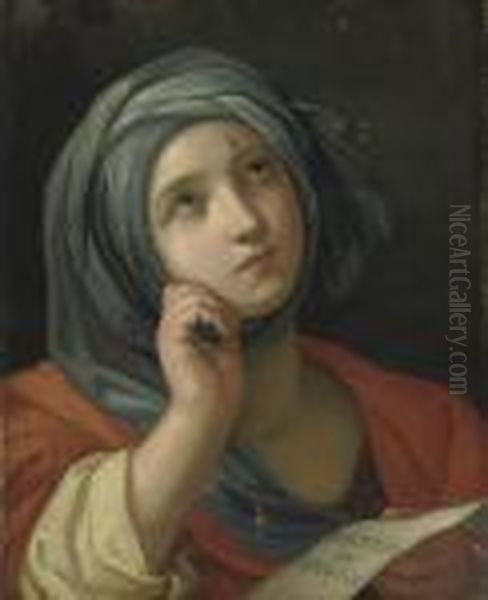 A Sybil Oil Painting by Guido Reni