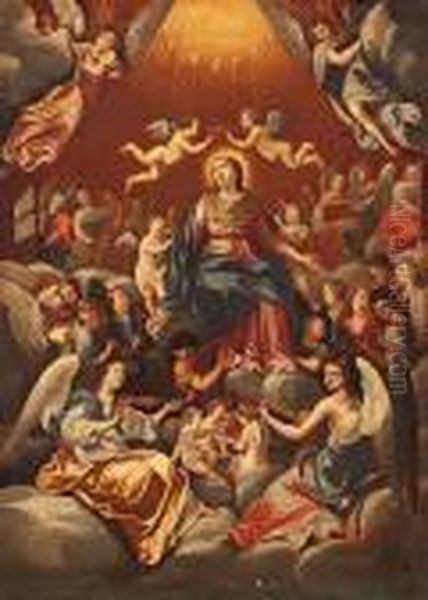 La Coronacion De La Virgen Oil Painting by Guido Reni