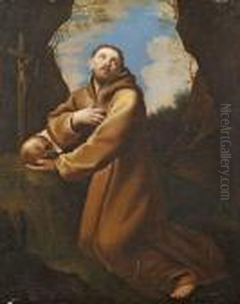 Der Heilige Franz Von Assisi In Ekstase Oil Painting by Guido Reni