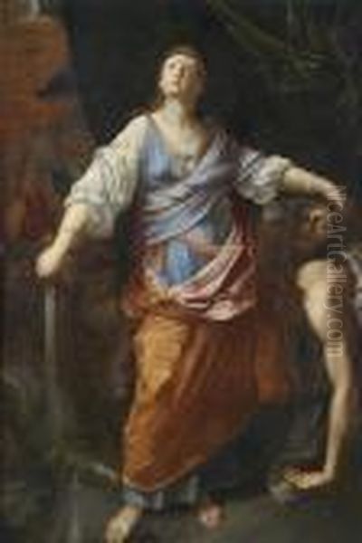 Judith With The Head Of Holofernes Oil Painting by Guido Reni