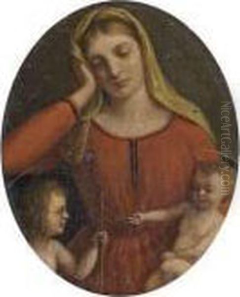 Vierge A L'enfant Avec Saint Jean-baptiste Oil Painting by Guido Reni