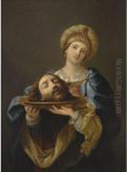 Salome With The Head Of John The Baptist Oil Painting by Guido Reni