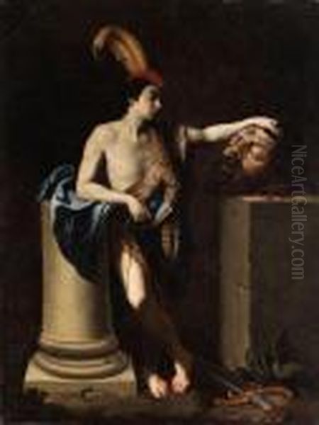 David Mit Dem Haupt Goliaths Oil Painting by Guido Reni