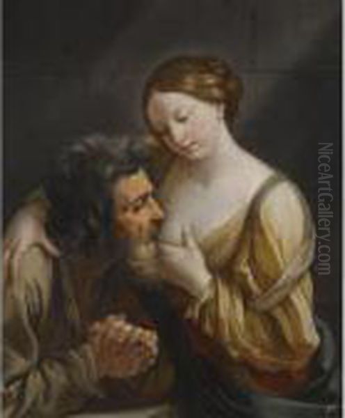 Roman Charity Oil Painting by Guido Reni