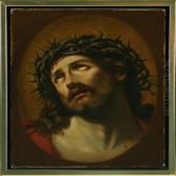 Jesus With Thecrown Of Thorns Oil Painting by Guido Reni