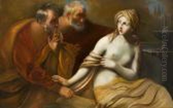 Suzanne Et Les Vieillards Oil Painting by Guido Reni